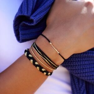 Pura Vida X Harry Potter Black Bracelet With Gold Broom Charm New With Tags